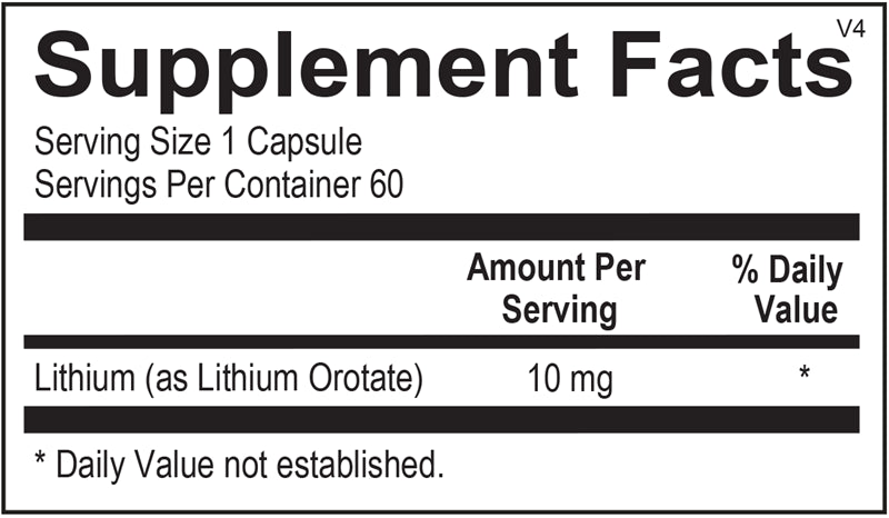 Lithium Orotate 60ct