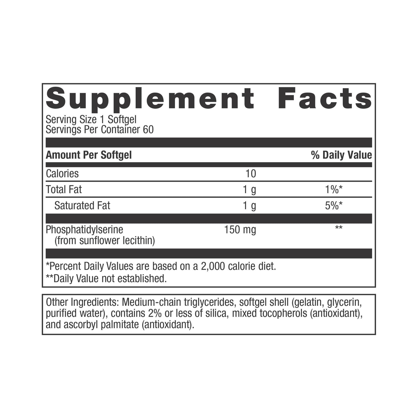 Phosphatidylserine 60 ct